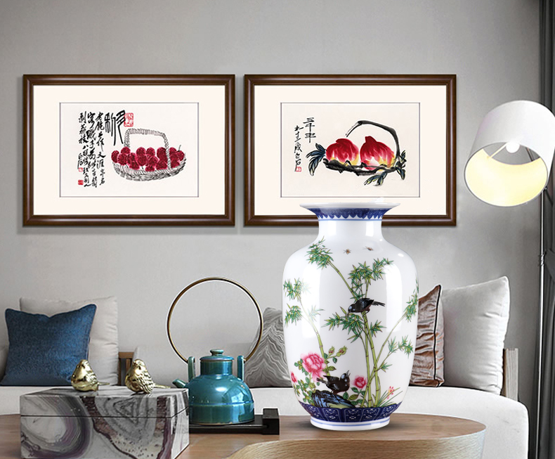 The Bucket color blue and white porcelain vase furnishing articles sitting room TV ark, small decorative arts and crafts flower arranging archaize jingdezhen ceramics