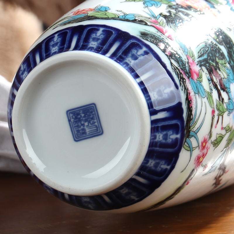 The see colour blue and white porcelain vase furnishing articles flower arranging archaize sitting room jingdezhen ceramics new small Chinese decorative arts and crafts
