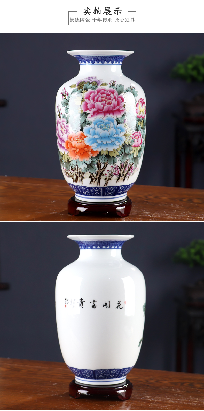 The Bucket color blue and white porcelain vase furnishing articles sitting room TV ark, small decorative arts and crafts flower arranging archaize jingdezhen ceramics