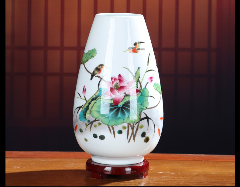 Jingdezhen ceramics vase furnishing articles dried flower arranging flowers sitting room TV ark, trinkets, rich ancient frame flower flower