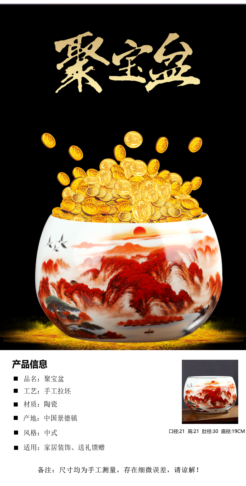 Luck cornucopia tank aquarium furnishing articles home sitting room ark adornment handicraft of jingdezhen ceramics