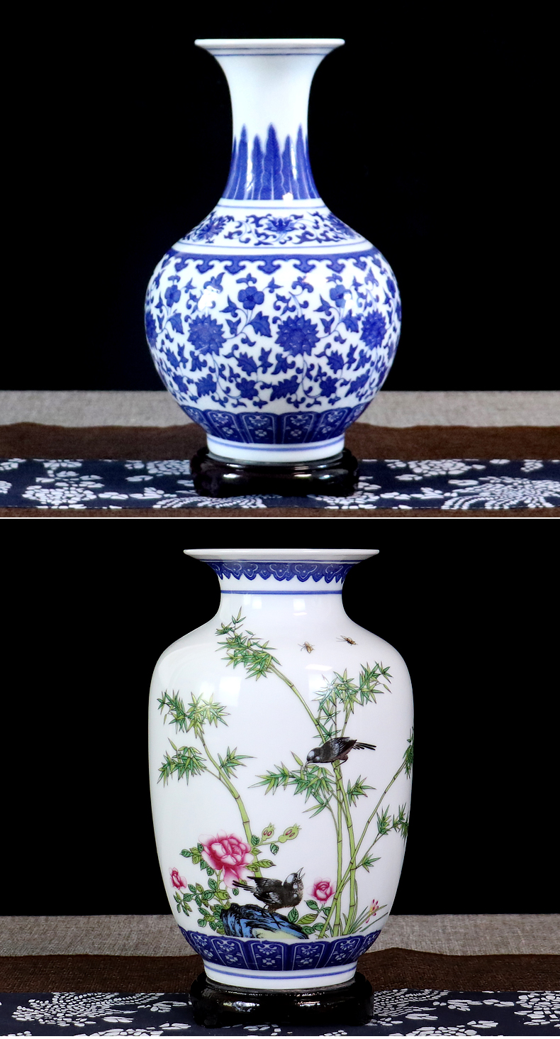 "Dragon" blue and white porcelain of jingdezhen ceramics, vases, flower arranging furnishing articles archaize home little sitting room adornment porcelain