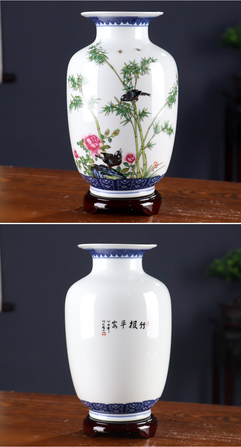 The Bucket color blue and white porcelain vase furnishing articles sitting room TV ark, small decorative arts and crafts flower arranging archaize jingdezhen ceramics