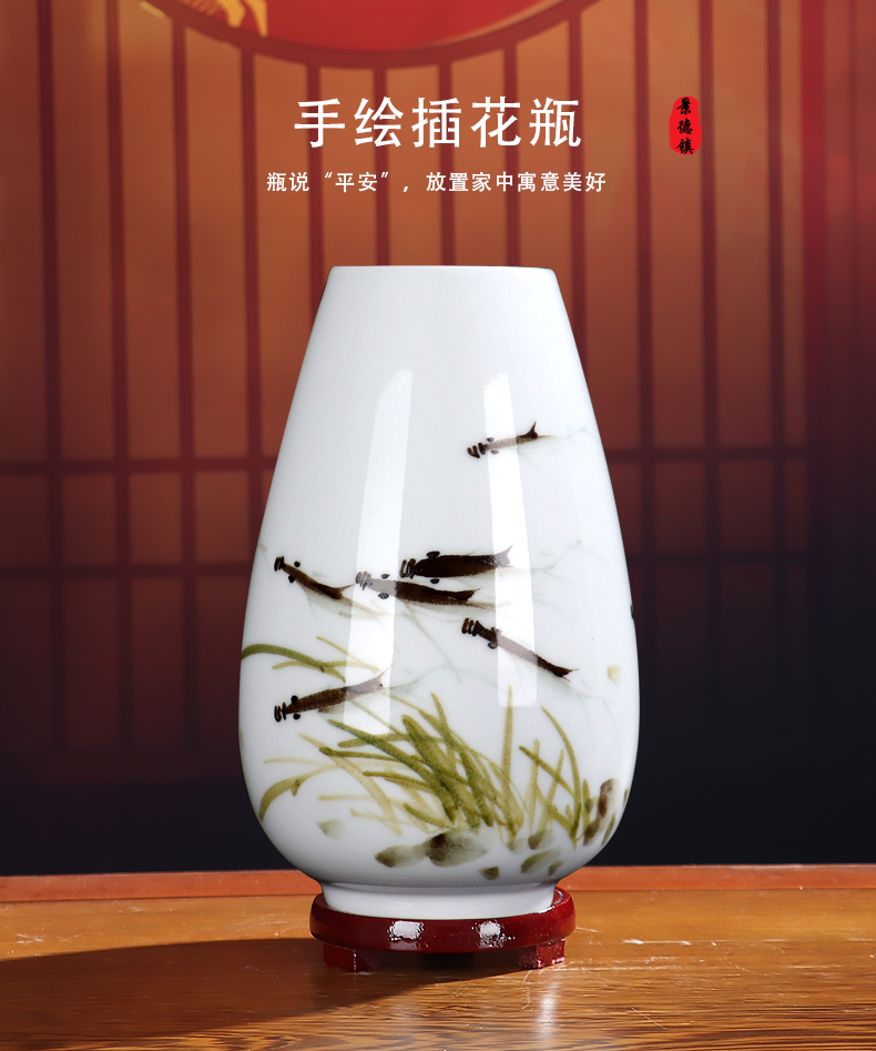 Hand - made jingdezhen ceramics vase furnishing articles sitting room dry flower arranging flowers to decorate the study TV cabinet size crafts