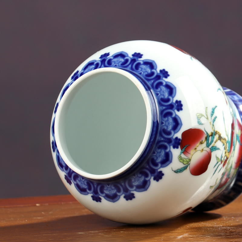 Storage tank home furnishing articles barrel tea warehouse portable Storage jar of jingdezhen ceramics pu 'er tea caddy fixings