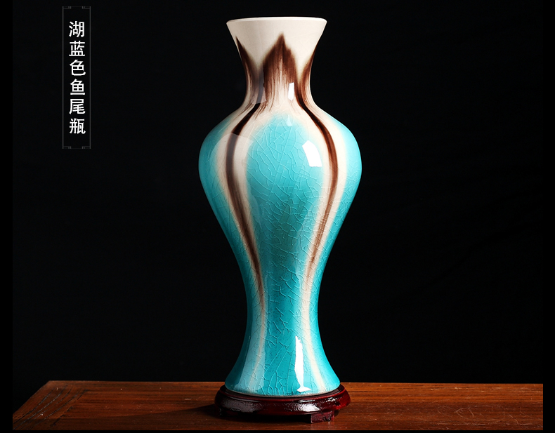 Jingdezhen ceramics vase furnishing articles sitting room dry flower arranging flowers modern TV cabinet rich ancient frame decorative arts and crafts