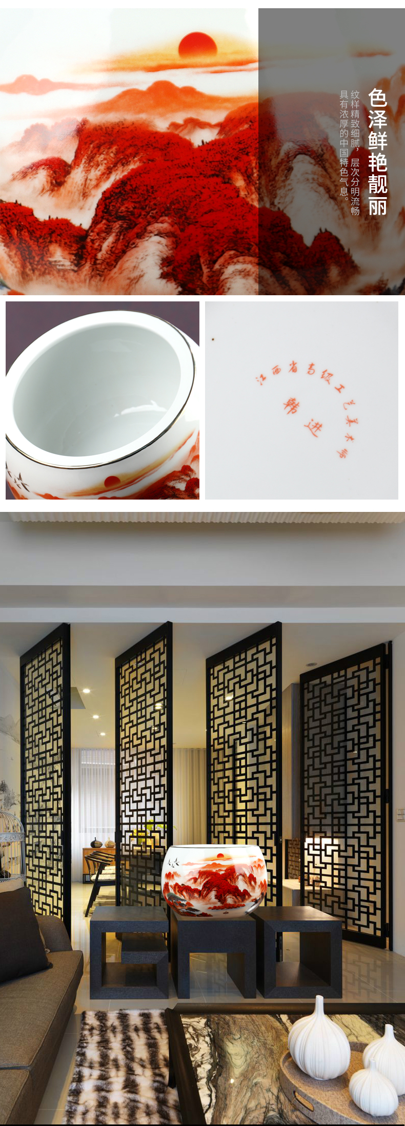 Luck cornucopia tank aquarium furnishing articles home sitting room ark adornment handicraft of jingdezhen ceramics