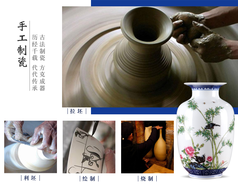 The Bucket color blue and white porcelain vase furnishing articles sitting room TV ark, small decorative arts and crafts flower arranging archaize jingdezhen ceramics