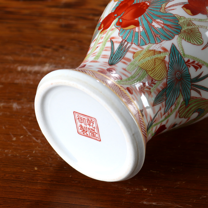 Ombre statute of jingdezhen ceramics vase furnishing articles sitting room of Chinese style decoration see colour flower implement antique Ming and the qing dynasties