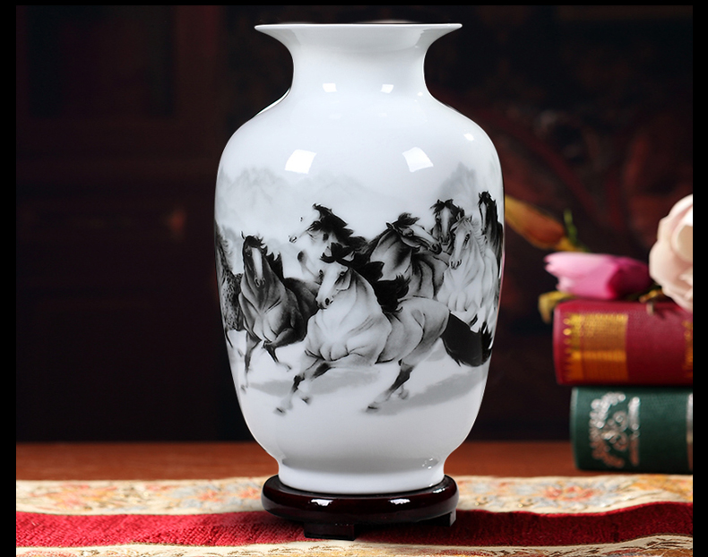 Jingdezhen ceramics vase furnishing articles dried flower arranging flowers sitting room TV ark, trinkets, rich ancient frame flower flower