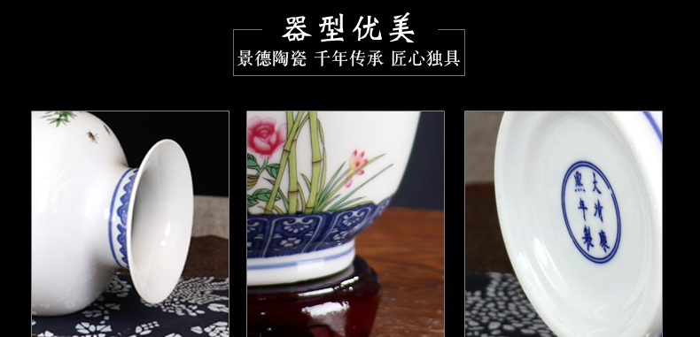 The Bucket color blue and white porcelain vase furnishing articles sitting room TV ark, small decorative arts and crafts flower arranging archaize jingdezhen ceramics