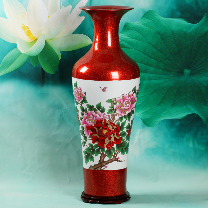Crystal glaze of large vases, jingdezhen ceramics high living room TV ark to heavy adornment furnishing articles of Chinese style