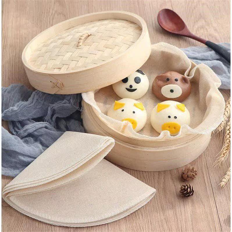 Steam Cage Cloth Pure Cotton Cotton Cloth Food With Steamed Cloth Household Steamed Stuffed Bun Steamed Cage Mat Kitchenette Not Sticky Drawer Cloth Steamed Buns Rice Pappa