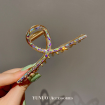 South Korea Elegant Hair Clip Rear Brain Spoon Temperament Metal Grip Hairpin Catch Small Crowdcard Big Shark Clips head Accessories Woman