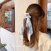 Super-fairy butterfly knot hair with head rope female mesh red sweet and sweet tie hair tail floating with hair rope elegant hair ring headwear summer