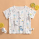 儿童夏季超薄柔软吸汗宝宝纱布短袖开衫上衣婴幼儿家居睡衣空调衣