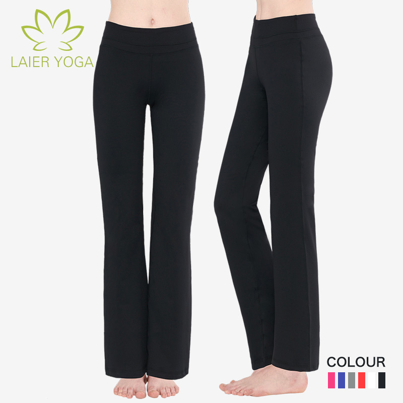 Leer Yoga Wear Straight-Leg Pants Women's Breathable Gym Running High Elasticity Loose Quick-Drying Sports Pants M1001