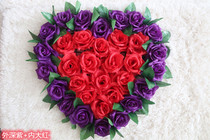 Loving Heart Shaped Wedding Flower Emulation Flower Heart-shaped Decoration Wedding House Wedding Wedding Car Wedding Celebration Supplies Nine Treasures Flowers