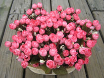 Small Tea Bud (5 colors) Pearl Rose imitation flower living room decoration flower pastoral silk flower