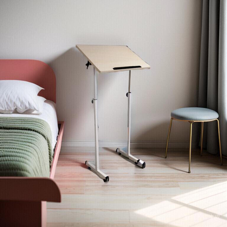 Standing Computer Desk, Drawing Table, Art Table, Height-Adjustable Folding Laptop Table, Small Podium, Study Table, Puzzle Table