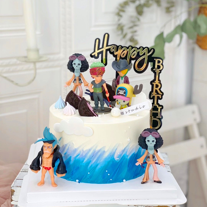 Child Kid Birthday Cake Decoration Sea Thief King Suit Swing Piece Creative Dessert Table Themed Costume Hem