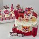 绣球舞狮龙宝宝满月百天周岁蛋糕装饰男孩女孩生日派对甜品台插件