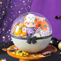 Halloween cake decoration Net red mousse ball crystal ball hair sugar pumpkin Baby Doll Doll plug-in