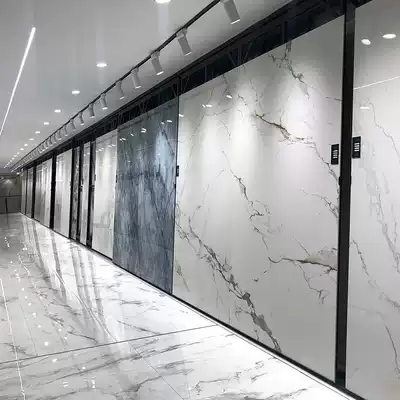 Rock slab 2600*800 with rock slab background wall light luxury simple living room TV marble custom