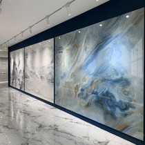 Rock slab panel 2600 * 800 striped rock slab background wall light luxury living room TV wall marble island countertop customization