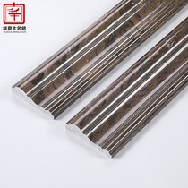 Deep brown net aisle kitchen door cover balcony yam mouth marble wrapped edge curved door light luxury elevator room decoration