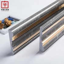 Italian gray shape bimetallic light luxury marble yam door cover edged stone line background wall decoration strip