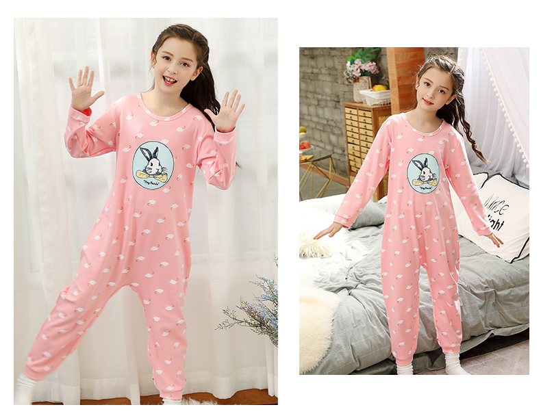 Mùa xuân và mùa thu cô gái Xiêm trẻ em đồ ngủ cotton dài tay trẻ em cha mẹ trẻ em trẻ em lớn chống lạnh nhà đồ bơi cho bé
