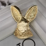 Ретро матовый золотой кролик, брошь на лацкан, матовая булавка, женский стиль