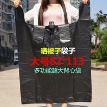 Hand-held black plastic hand-carrying vest bag extra-large thickened clothing moving bag disposable bag