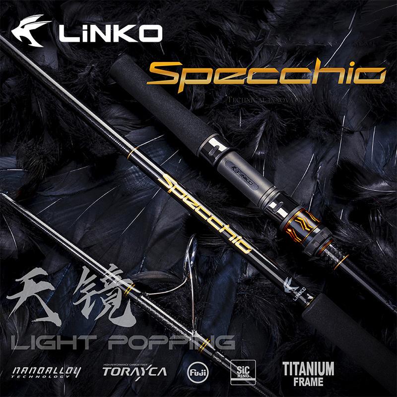 Linko Tianjing Lightweight Wave Fishing Rod with Fuji Titanium Alloy Guide Rings and Reel Seat, Lightweight Lure Boat Fishing Long-Casting Rod