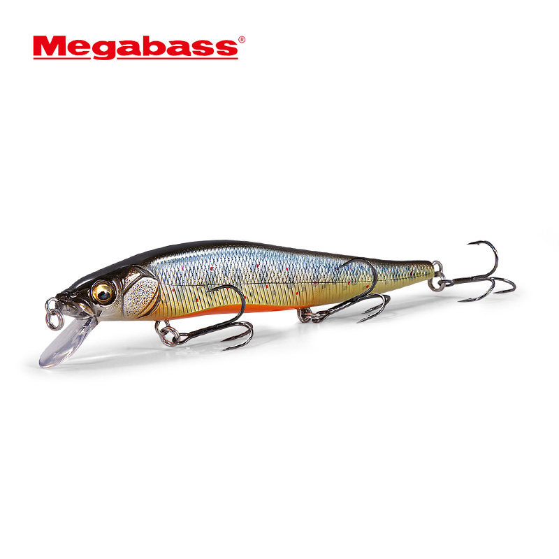 Megabass Gh110/95 Suspending Minnow Lure for Bass, Trout, and Topwater Fishing, Slow Floating Hard Bait