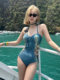 Women's swimsuit 2024 new one-piece high-end conservative bikini pure desire seaside vacation fat girl covering the flesh