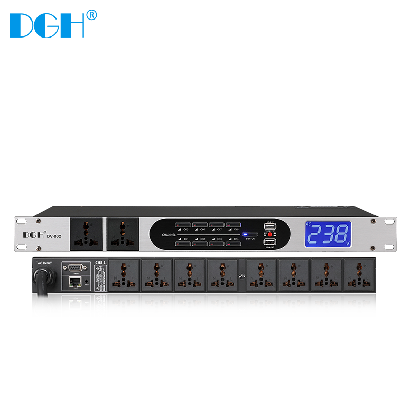 DGH Internet control 10-way Professional power timing device 8-way sequence manager computer in control RS232 serial port