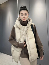 Veste de duvet sensuel avancé 2023 automne hiver nouveaux exploits tempérament décontracté 90 canard blanc suède à lextérieur du gilet de coton