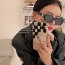 About Retro Oval Sunglasses 2022 New Tide Female Advanced Sense in Black Sunglasses Network Red Model