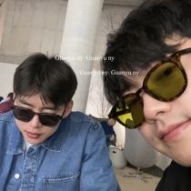 About Jennies same little face lan orange sunglasses male net red and black polarized sunglasses woman