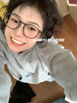 About about the Korean New Circular Gray Glass Frame Little Red Book with the same ultra light thin leg anti-blue glasses
