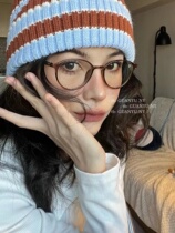 About Korea ultra light TR90 men and women myopia glasses frame round face color anti-blue glasses