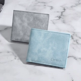 Мужской короткий бумажник, ультратонкий трендовый картхолдер, подходит для студента