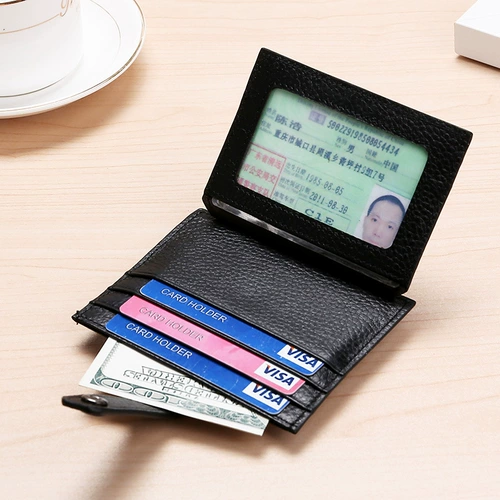 Мужской картхолдер, ультратонкие маленькие изысканные карточки для водительских прав, из натуральной кожи