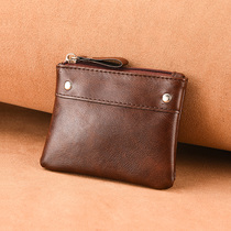 Coin purse mens zipper short small wallet compact mini student wallet female card bag simple key coin bag