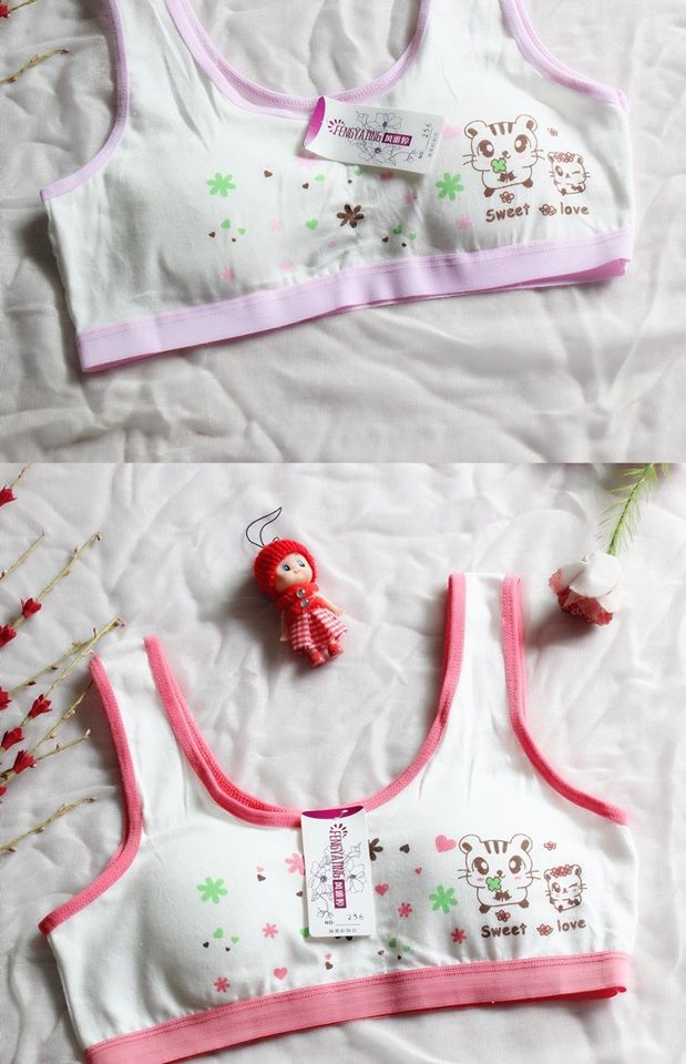 Học sinh trung học cơ sở nhỏ vest nữ nhỏ áo ngực nữ trung học phát triển đồ lót cotton 14-15-16 tuổi quần lót nữ cao cấp