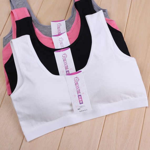 Cô gái áo ngực thời kỳ phát triển đồ lót cotton vest học sinh trung học không có vòng thép tập hợp áo ngực mùa hè và mùa thu mỏng ao lot nu