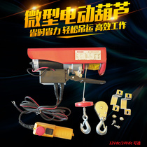 12 24V car Crane micro electric hoist electric winch car Crane 200 400KG tractor