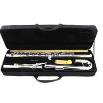Bass long flute 16 holes closed holes silver plated bass long flute C Tone Bass Long Flute Test Class Professional Long Flute